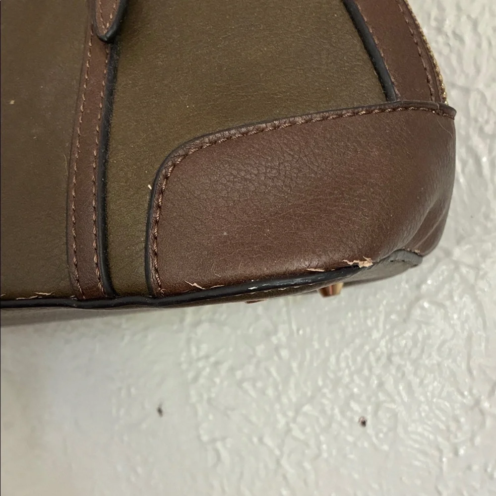 Classic Brown Dome Tote Handbag - Unbranded